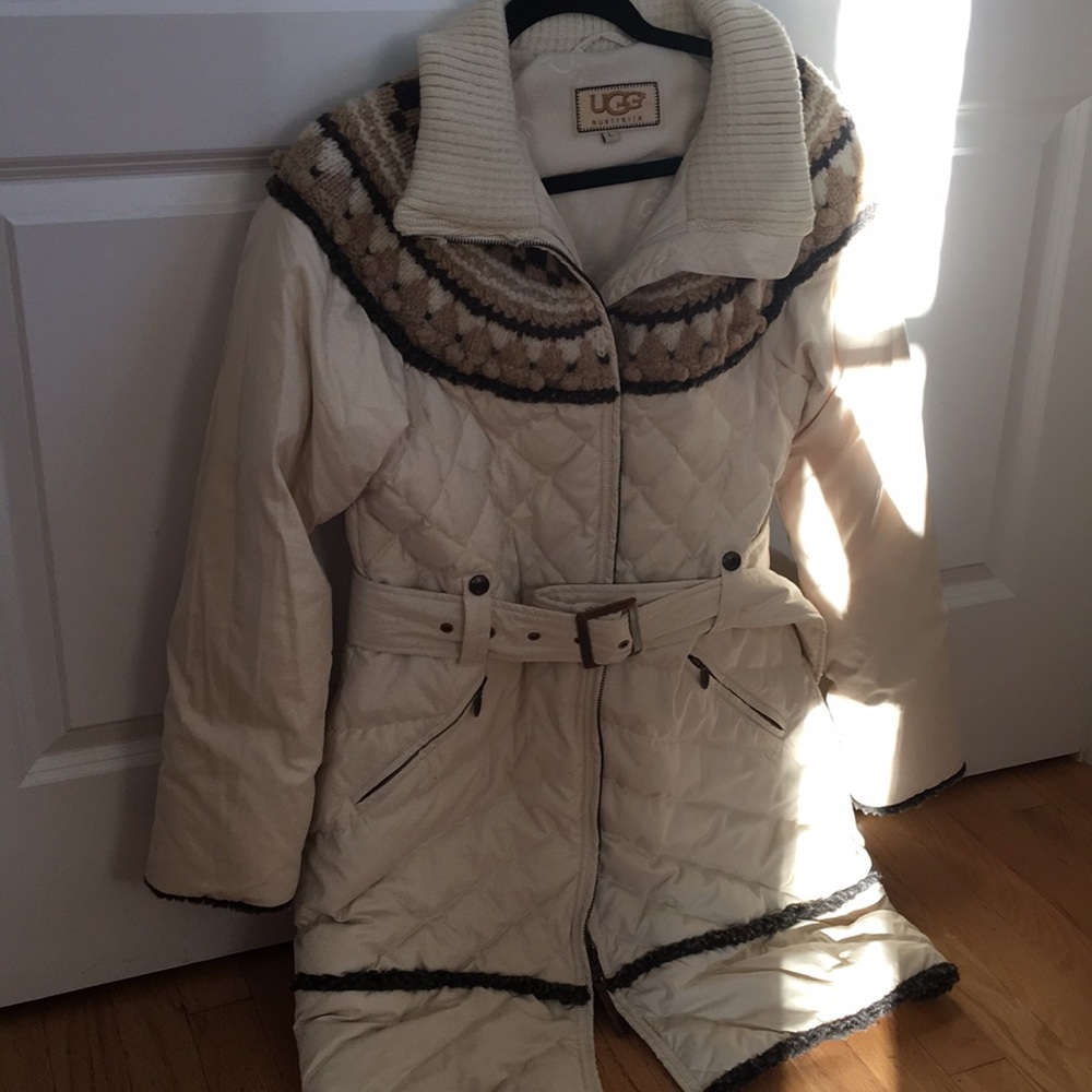 Ugg Australia Cream 3/4 length coat